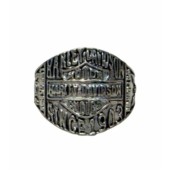 Harley-Davidson Jewelry - Harley Davidson Motor Cycles Ring Men's Silver Tone Zinc Alloy Ring Size 12.5